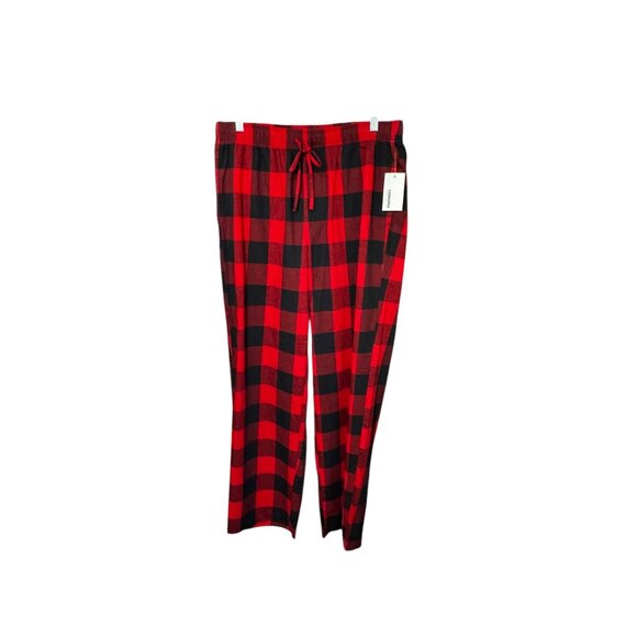 Sonoma Red & Black Plaid Cotton Pajama Pants With Drawstring For Men - Picture 6 of 8